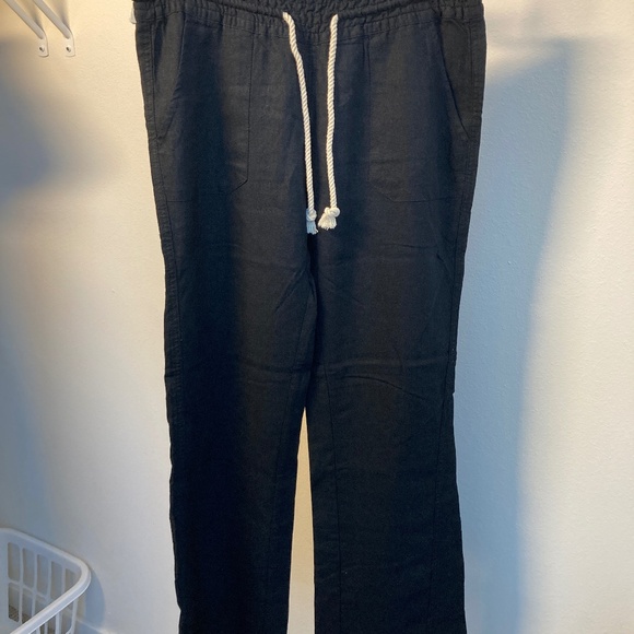 Roxy Linen Pants Size S Black - Picture 1 of 7